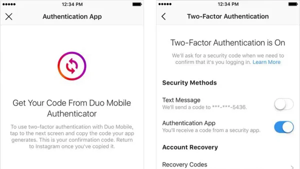 User troubleshooting Instagram two-factor authentication code not working on smartphone