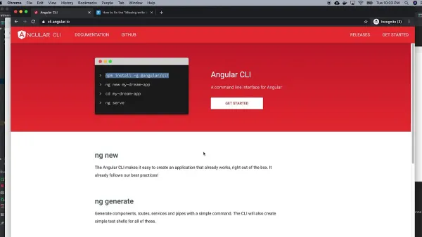 How to install Angular CLI on Mac shown on a developer’s Mac laptop screen