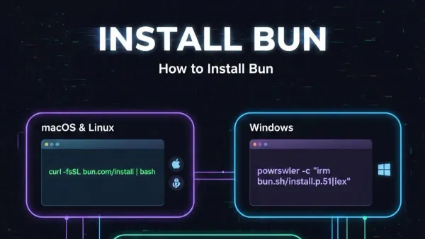 Developer installing Bun on Mac using Terminal with clear installation steps