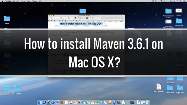 Developer installing Maven on Mac using Terminal commands