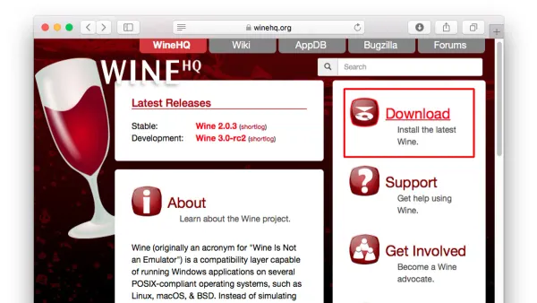 How to install Wine on Mac displayed on MacBook screen during installation