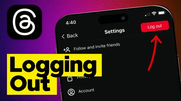 How to log out of Threads on all devices shown on smartphone screen
