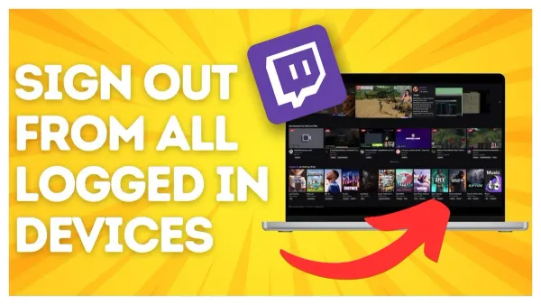 How to log out of Twitch on all devices shown on laptop and smartphone screens