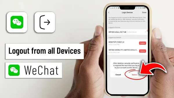 User logging out of WeChat on all devices including smartphone and laptop