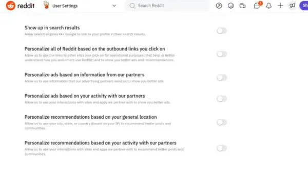 User managing Reddit privacy settings on smartphone to protect data and account visibility