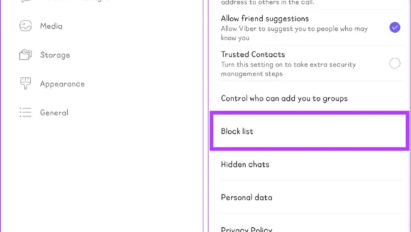 User adjusting Viber privacy settings on laptop for secure messaging