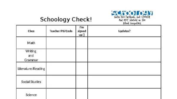 Student following moving from Blackboard to Schoology checklist on laptop screen