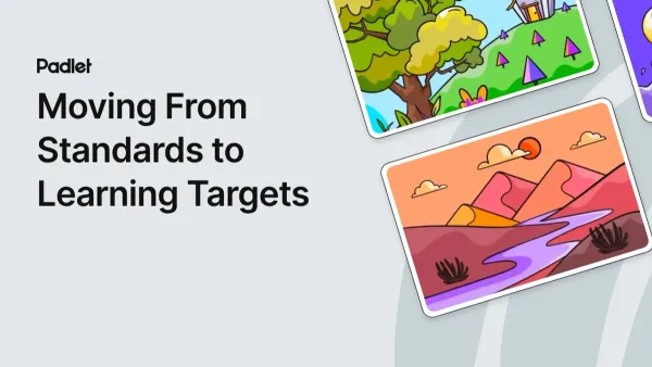 Educator using tablet with a Padlet board open, illustrating moving from Quizlet to Padlet checklist