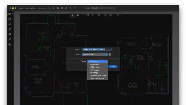 User opening a.dwg file on MacBook using CAD software