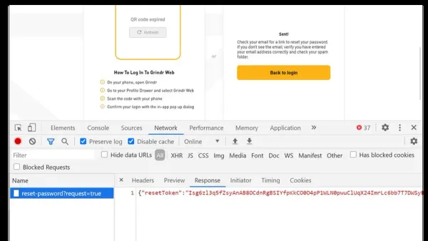 User securing a hacked Grindr account on a mobile phone
