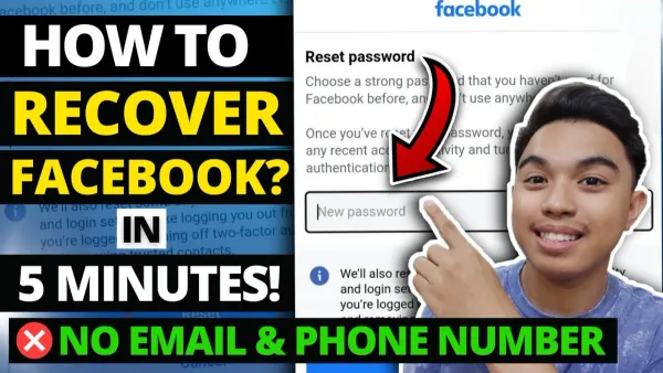 How to recover Facebook account without phone number on laptop screen