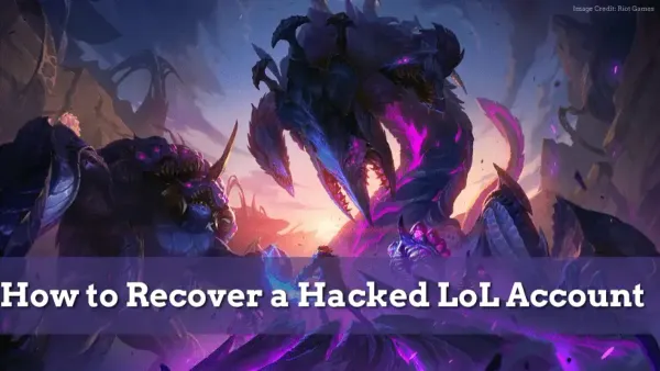 Gamer recovering a League of Legends account hacked on a computer