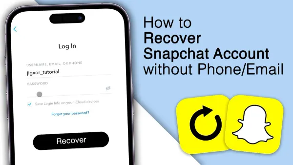 How to recover Snapchat account without phone number shown on smartphone screen