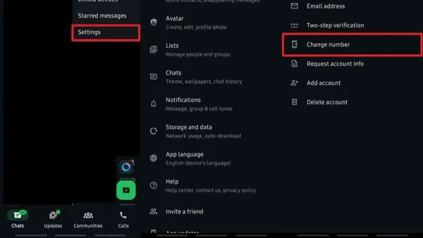 How to recover WhatsApp account without phone number on a smartphone screen