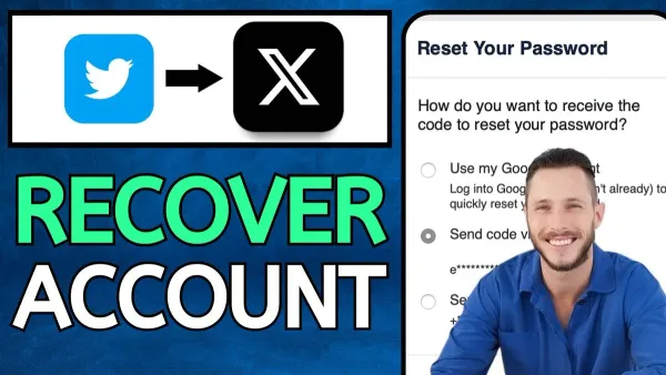 How to recover X (Twitter) account without phone number on laptop screen