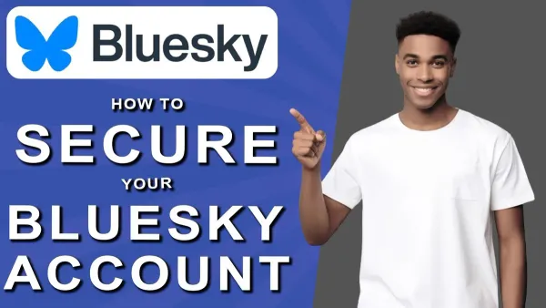 How to secure your Bluesky account shown on smartphone in hand