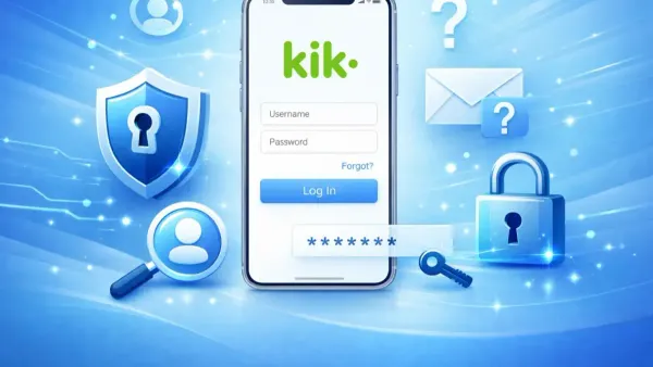 Person securing their Kik account on a smartphone