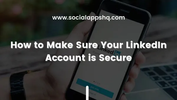 Professional securing LinkedIn account on laptop with security settings visible