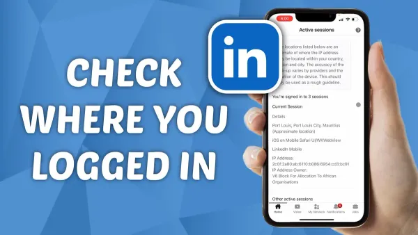 User viewing how to see where you're logged into LinkedIn on laptop screen