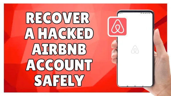 User identifying signs of an Airbnb account hacked on a laptop screen