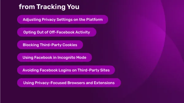 Person adjusting privacy settings on smartphone to stop Facebook from tracking you