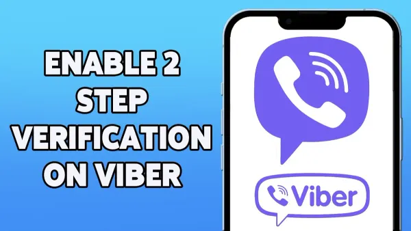 How to turn on two-factor authentication on Viber shown on smartphone screen